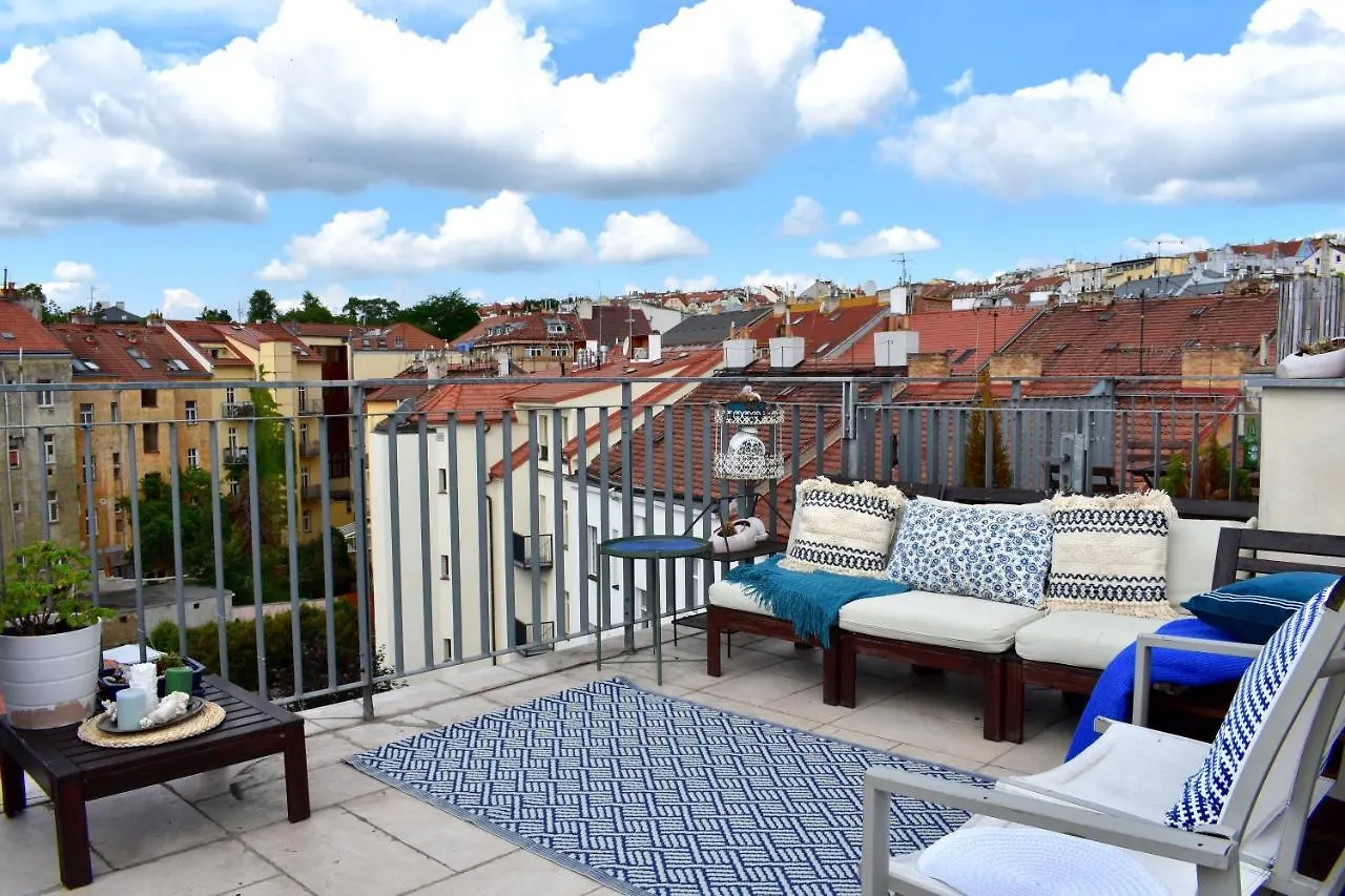 Lux Duplex Rooftop Loft With An Amazing Terrace & Home Cinema Praga República Checa